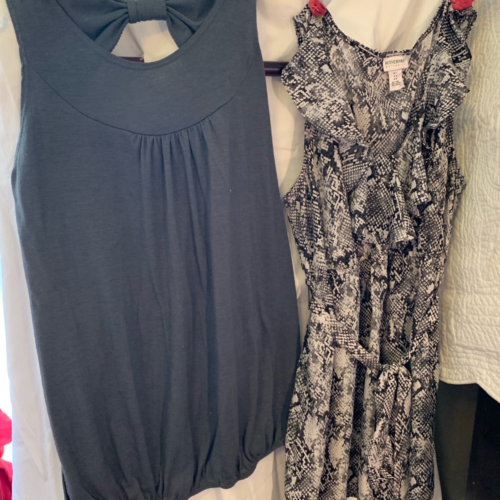 Two cute maternity long shirts